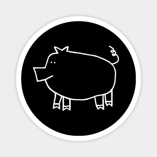 Minimal Ghost Pig Magnet